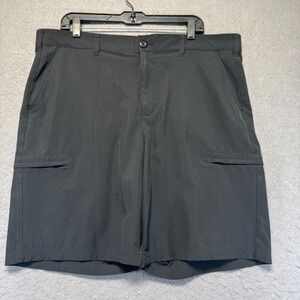 Birdie Bound Mens Black Cargo Golf Shorts Size 38 x 9 Flat Front‎ Performance